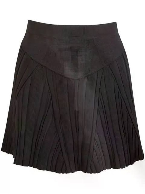 Fleur du Mal Dresses & Skirts - Fleur du Mal Black Rib Flared Skirt